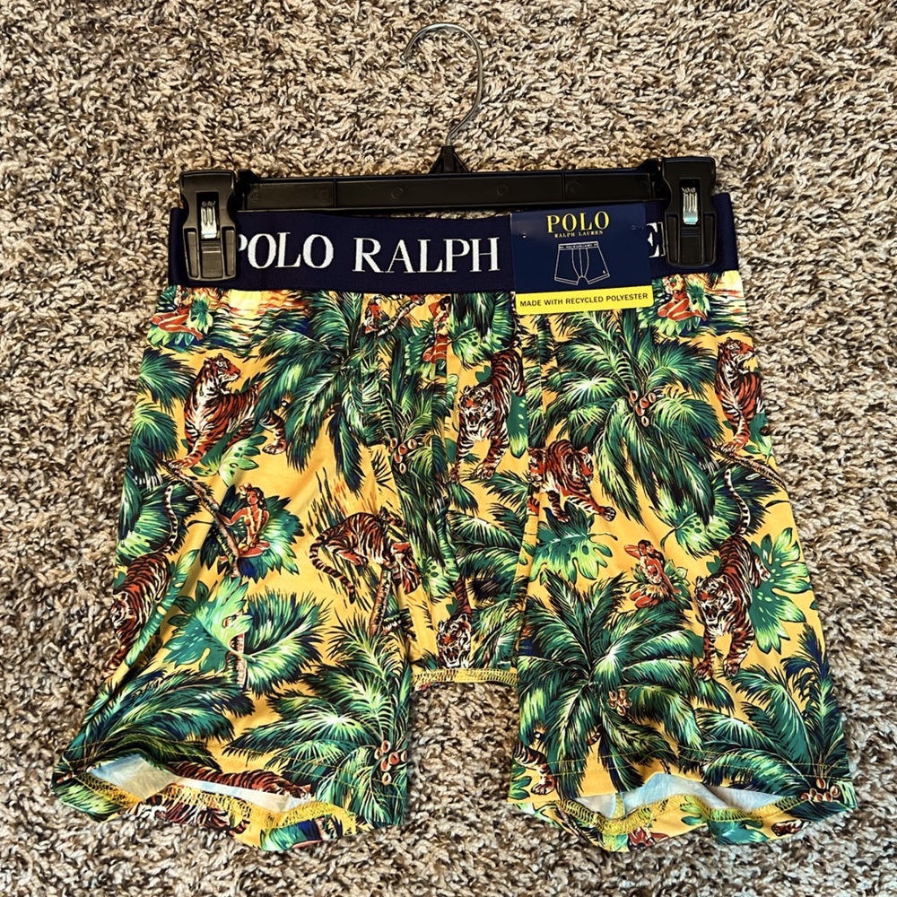 POLO Ralph Lauren Boxer Briefs, Yellow Tiger print